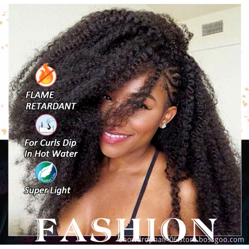 Wholesale 18 Inch 60g Synthetic Fiber Marley Braid Afro Kinky Braid Hair Afro Kinky Twist Hair Marley Hair Braid
